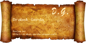 Drabek Gerda névjegykártya